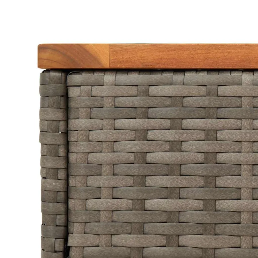 Table d'appoint de jardin dessus en bois gris 58x27,5x55 cm - 9