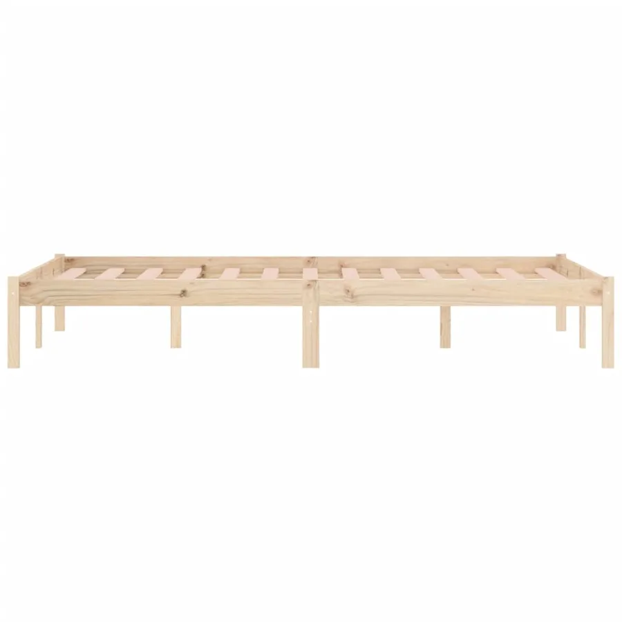 Cadre de lit sans matelas 152x203 cm bois massif de pin - 6