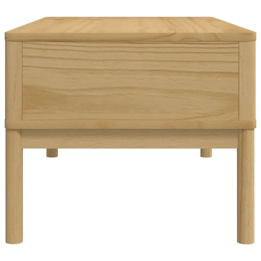 Table basse FLORO cire marron 99x55,5x45 cm bois massif de pin - 6