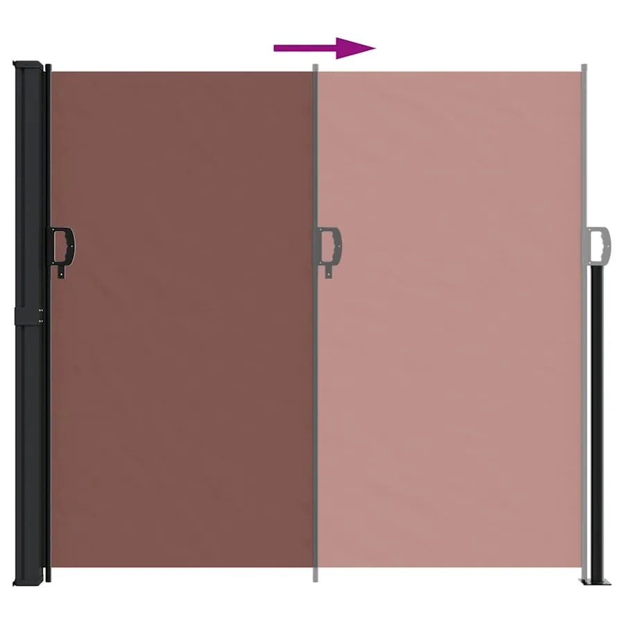 Auvent latéral rétractable marron 180x600 cm - 5