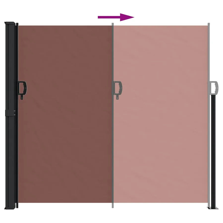 Auvent latéral rétractable marron 180x500 cm - 5