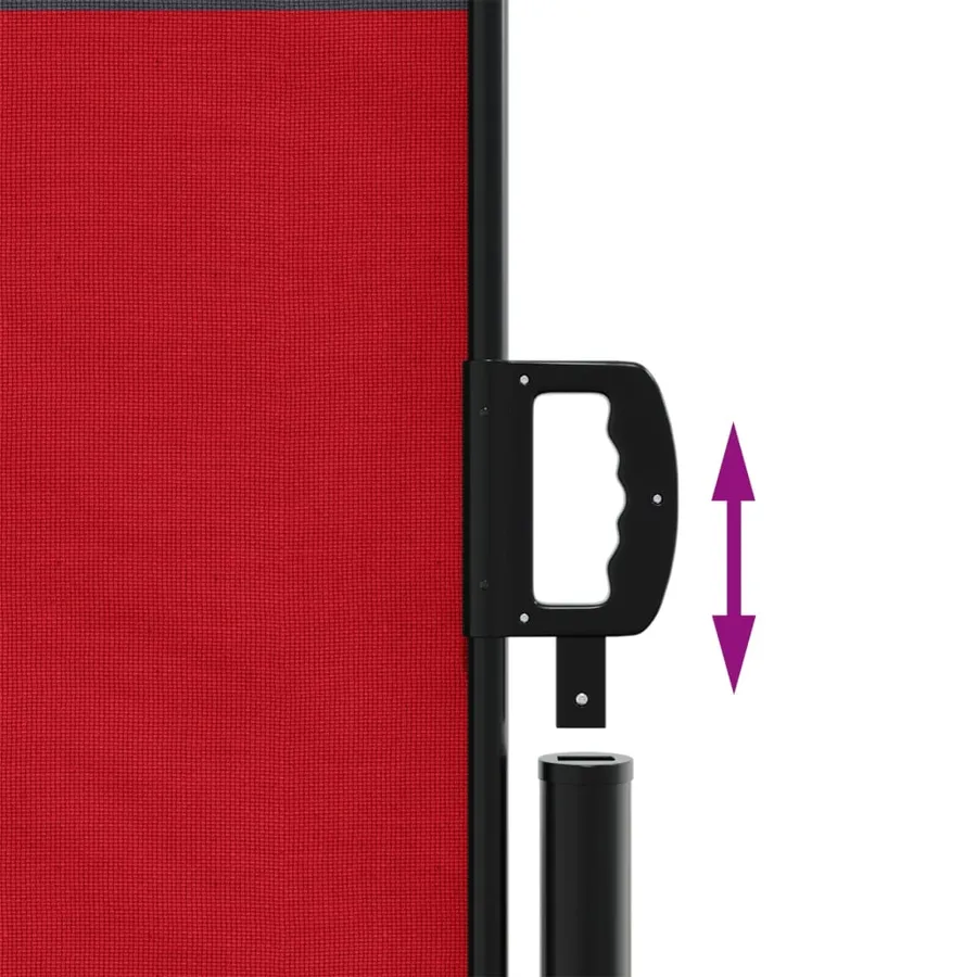 Auvent latéral rétractable rouge 140x600 cm - 6