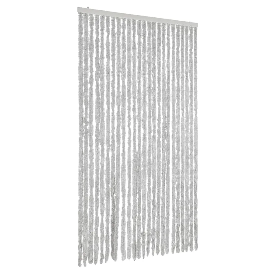 Rideau anti-mouches gris 100x200 cm chenille - 2