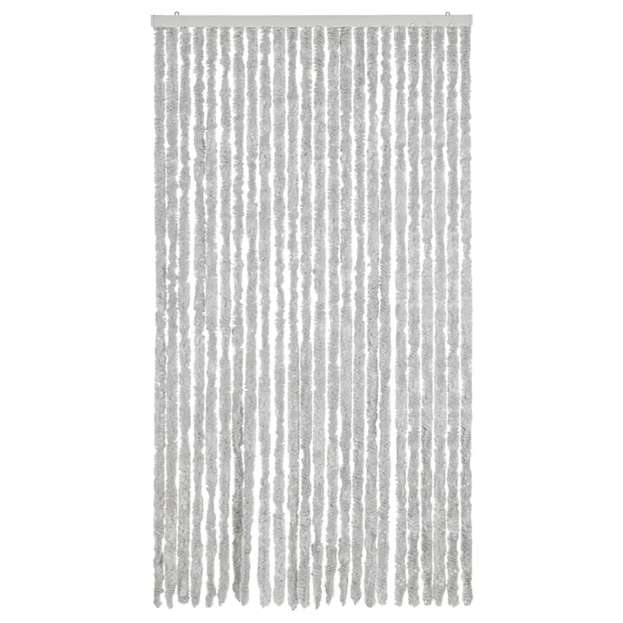 Rideau anti-mouches gris 100x230 cm chenille - 3