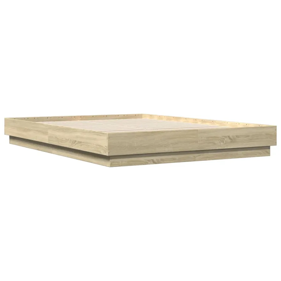 Cadre de lit avec LED sans matelas chêne sonoma 120x200 cm - 8