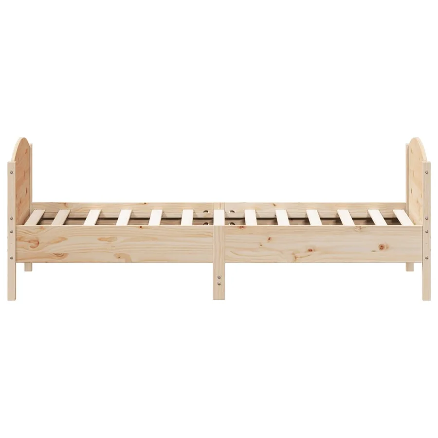 Cadre de lit sans matelas 75x190 cm bois de pin massif - 5