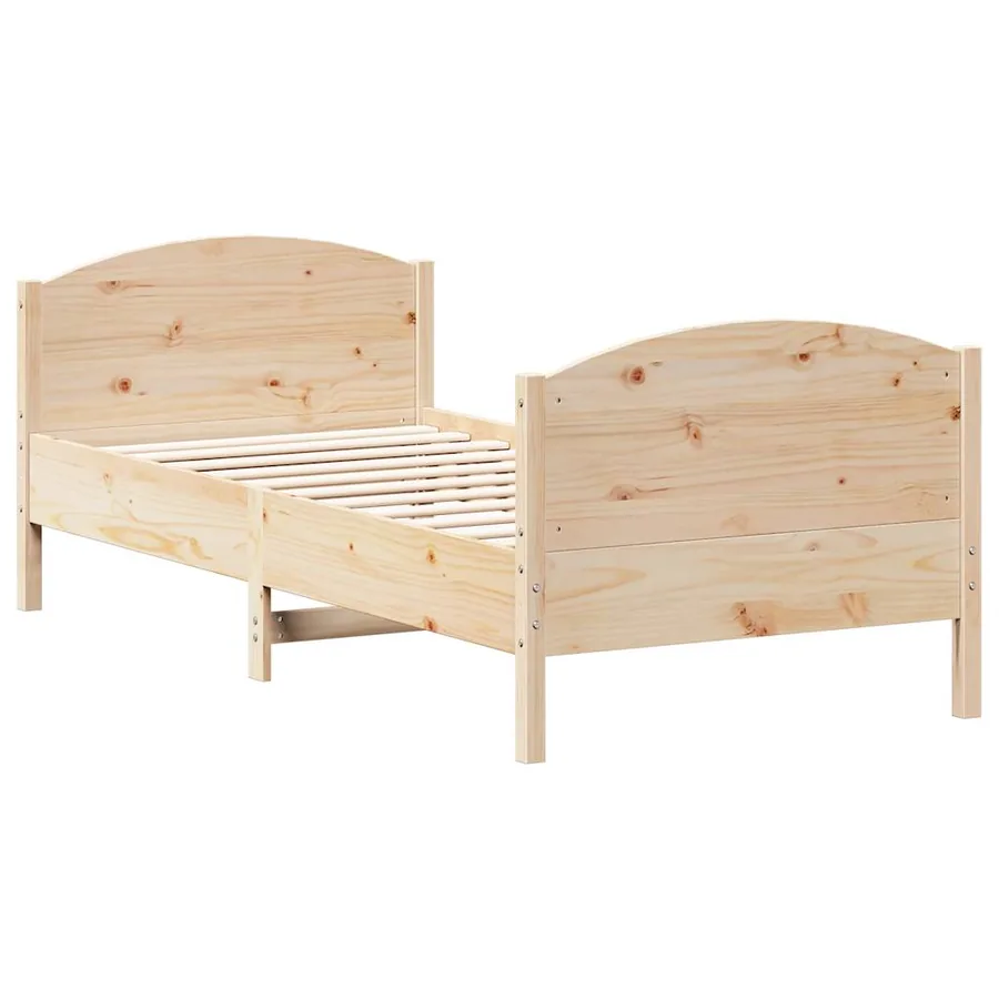 Cadre de lit sans matelas 100x200 cm bois massif de pin - 3