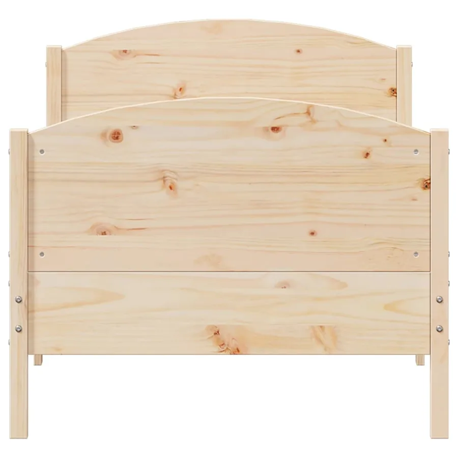 Cadre de lit sans matelas 100x200 cm bois massif de pin - 4