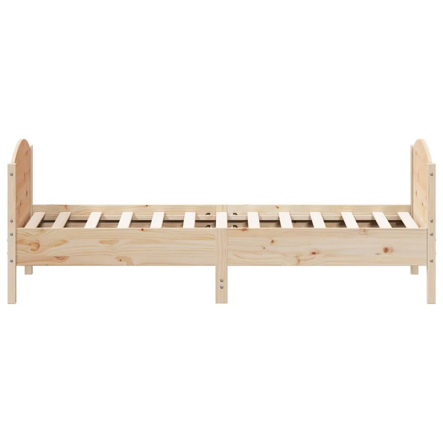 Cadre de lit sans matelas 100x200 cm bois massif de pin - 5