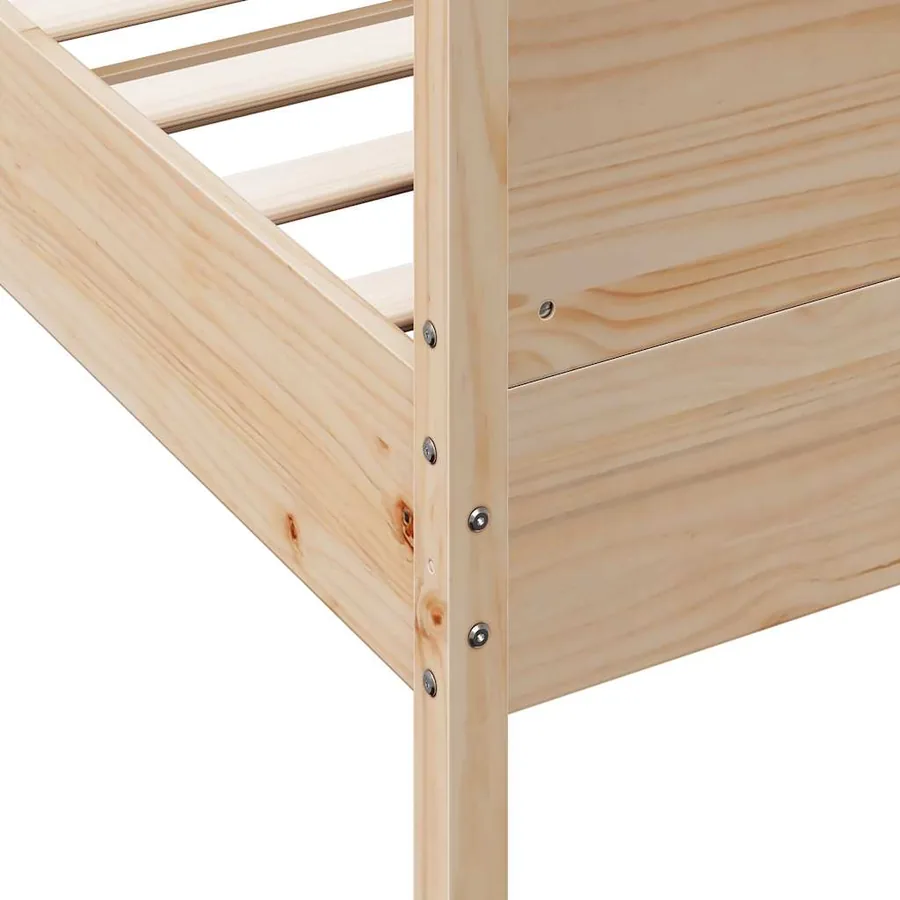 Cadre de lit sans matelas 100x200 cm bois massif de pin - 7