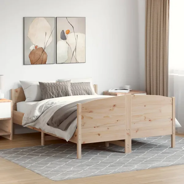 Cadre de lit sans matelas 160x200 cm bois massif de pin
