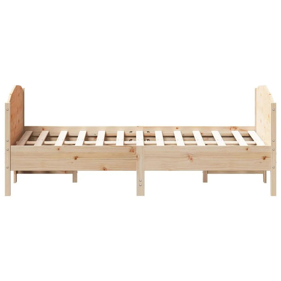Cadre de lit sans matelas 140x200 cm bois massif de pin - 5
