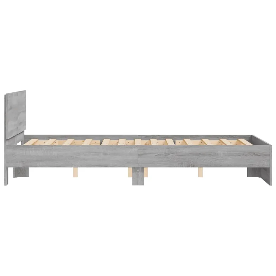 Cadre de lit sans matelas sonoma gris 135x190 cm - 6