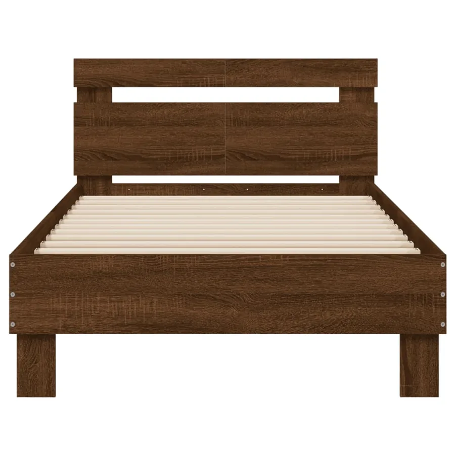 Cadre de lit sans matelas avec lumières LED 100x200 cm - 7