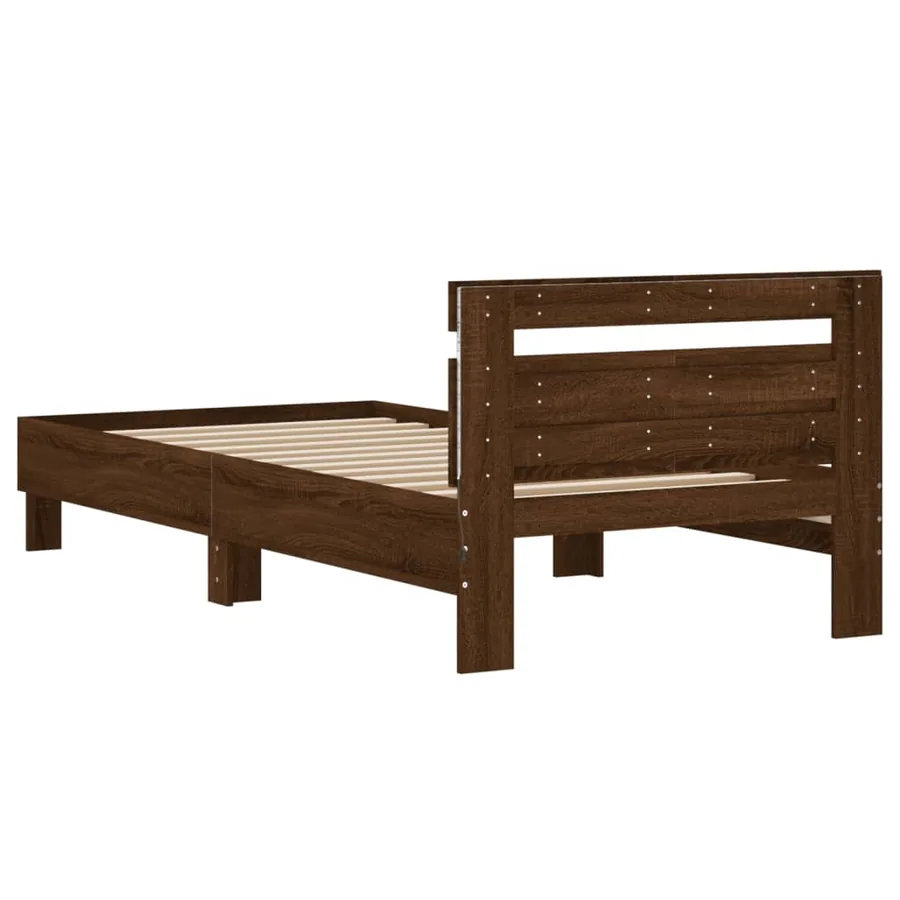 Cadre de lit sans matelas avec lumières LED 100x200 cm - 9