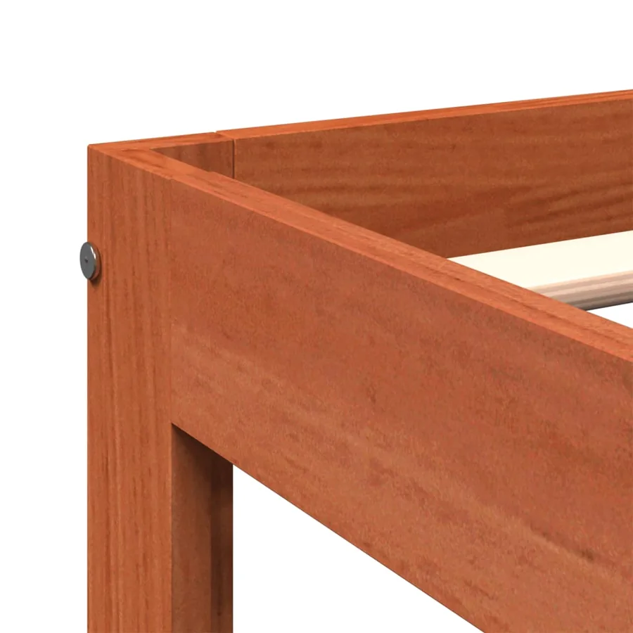 Cadre de lit sans matelas cire marron 100x200cm bois pin massif - 7