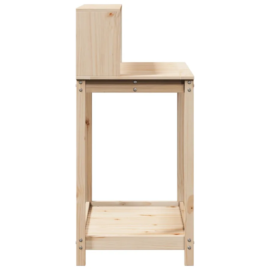 Table de rempotage et étagères 108x50x109,5 cm bois massif pin - 6
