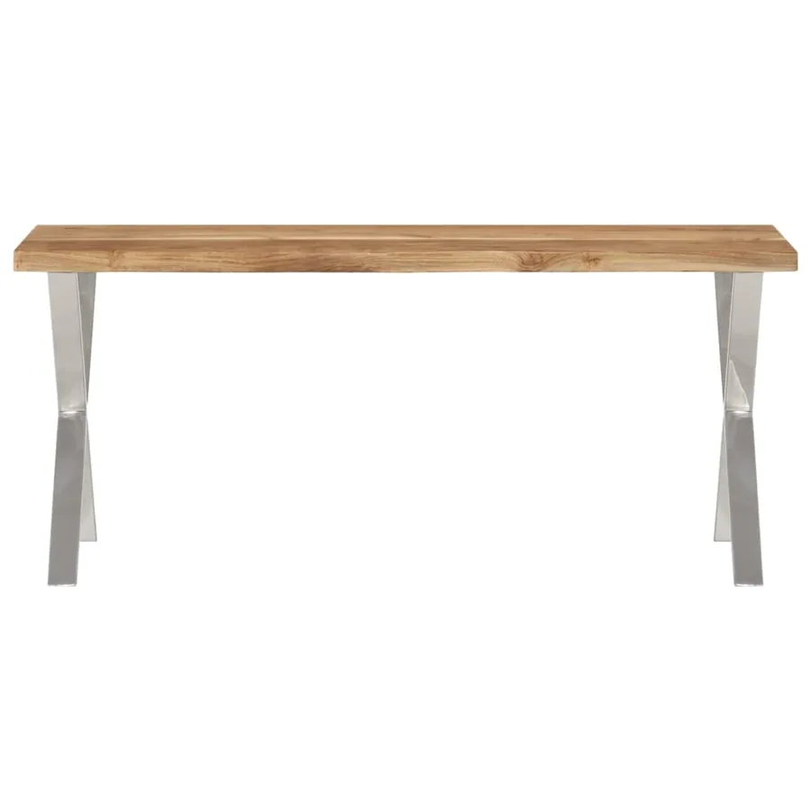 Banc avec bord vivant 105 cm bois d'acacia massif - 2