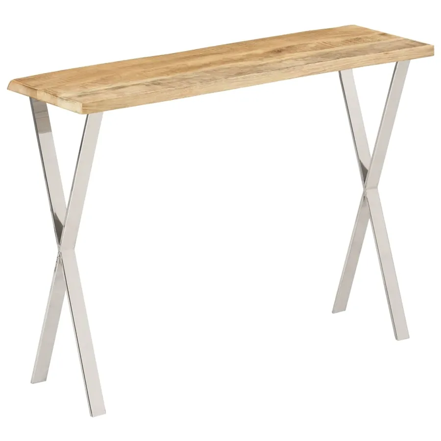 Table console à live edge 105x33x76 cm bois de manguier massif - 4