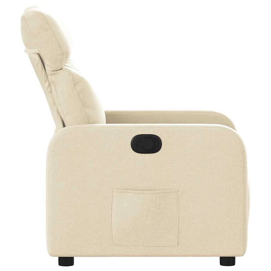 Fauteuil inclinable Crème Tissu - 7