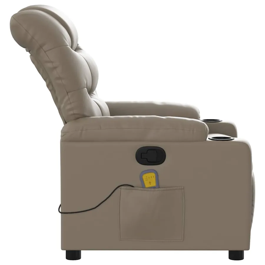 Fauteuil de massage inclinable Cappuccino Similicuir - 8