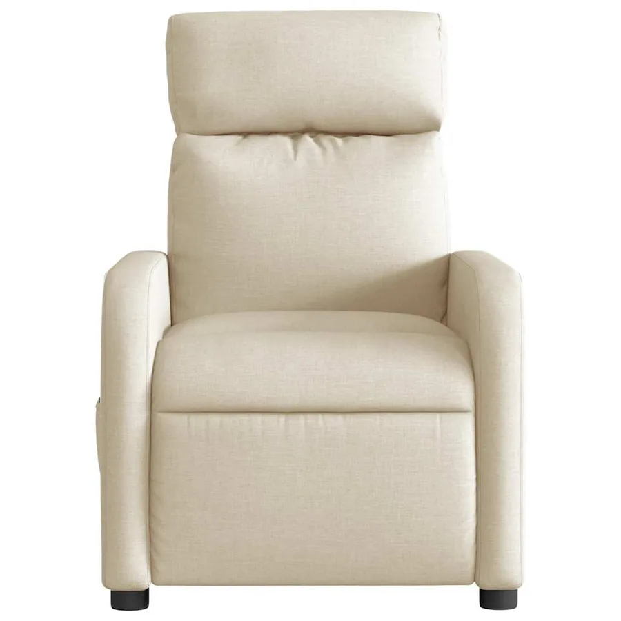 Fauteuil inclinable électrique Crème Tissu - 9