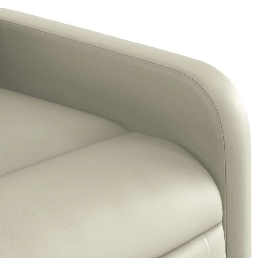 Fauteuil inclinable électrique crème similicuir - 12