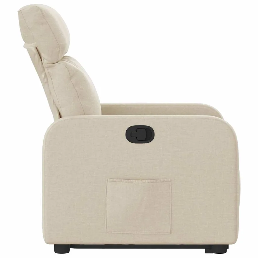 Fauteuil inclinable Crème Tissu - 10