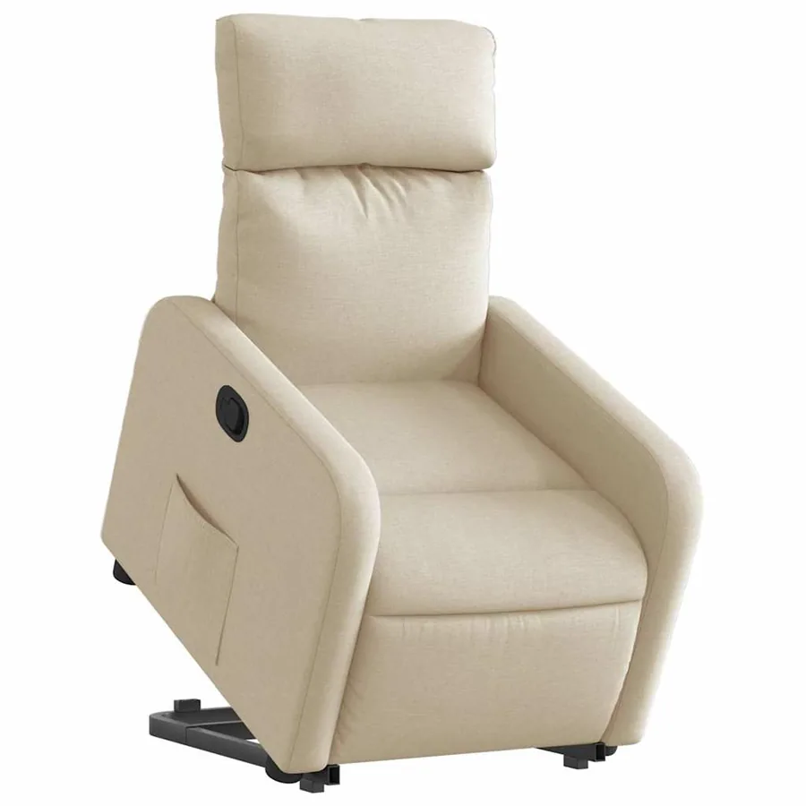 Fauteuil inclinable Crème Tissu - 3