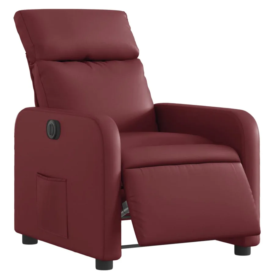 Fauteuil inclinable électrique Rouge bordeaux Similicuir - 3