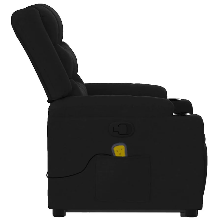 Fauteuil de massage inclinable Noir Tissu - 10