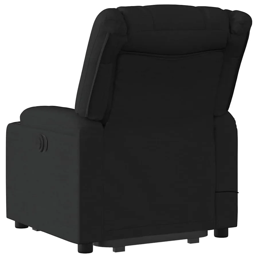 Fauteuil de massage inclinable Noir Tissu - 5