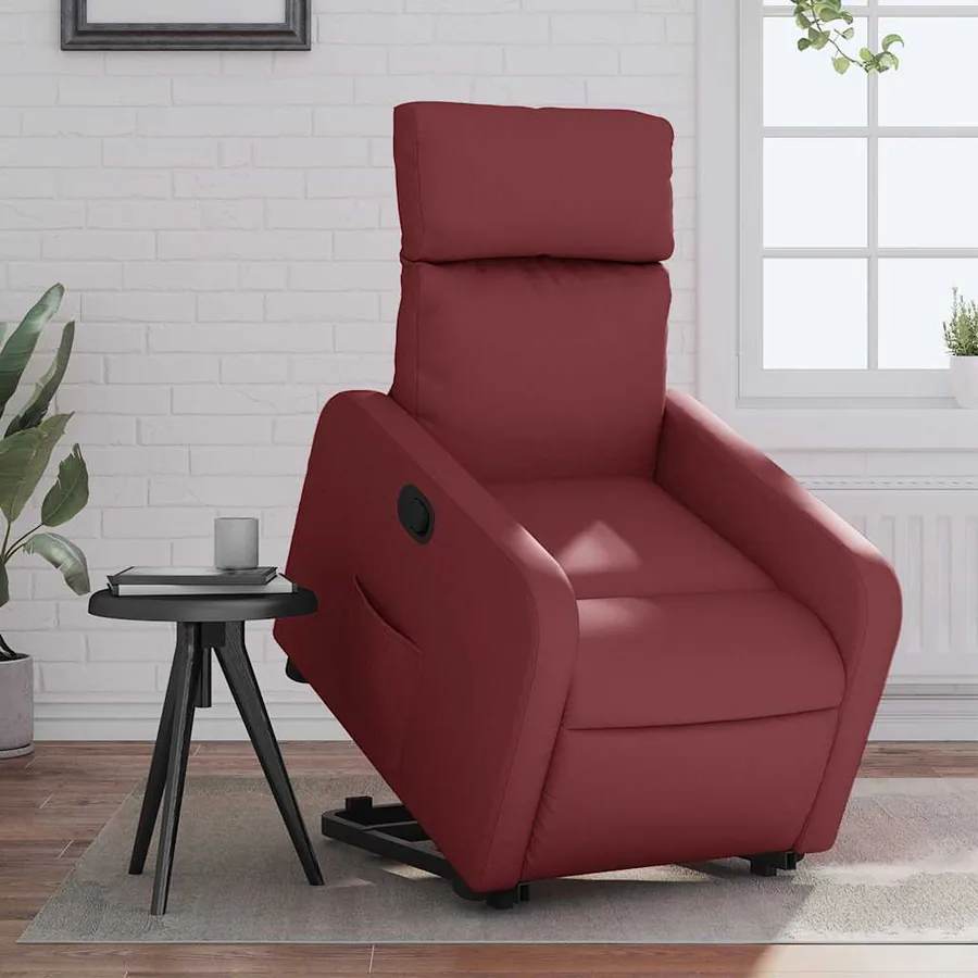 Fauteuil inclinable Rouge bordeaux Similicuir - 16