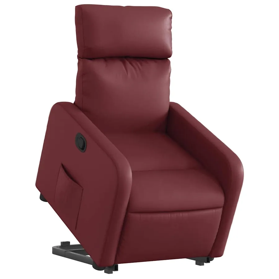 Fauteuil inclinable Rouge bordeaux Similicuir - 3