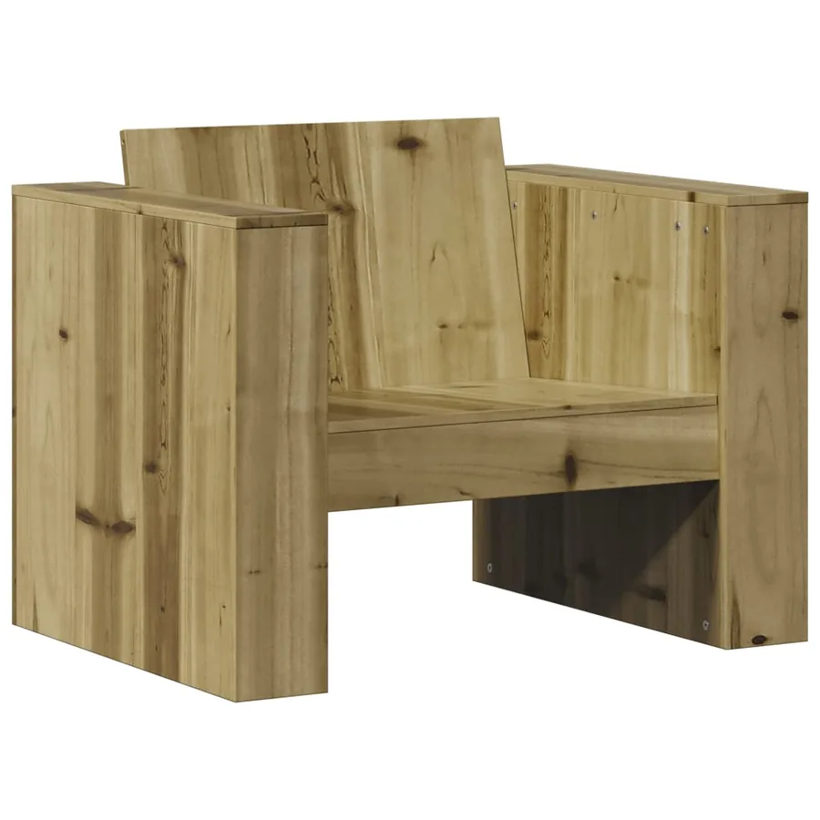Canapé de jardin 79x60x62 cm bois de pin imprégné - 4