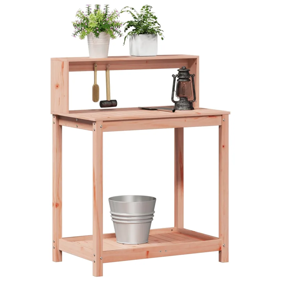 Table de rempotage avec étagères bois massif de douglas - 4