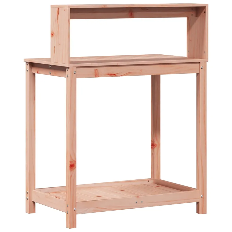 Table de rempotage avec étagères bois massif de douglas - 7