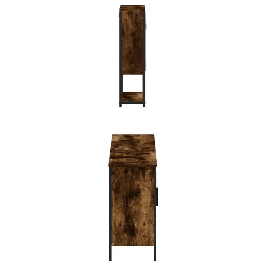 Ensemble de meubles de salle de bain 3 pcs Chêne fumé - 7