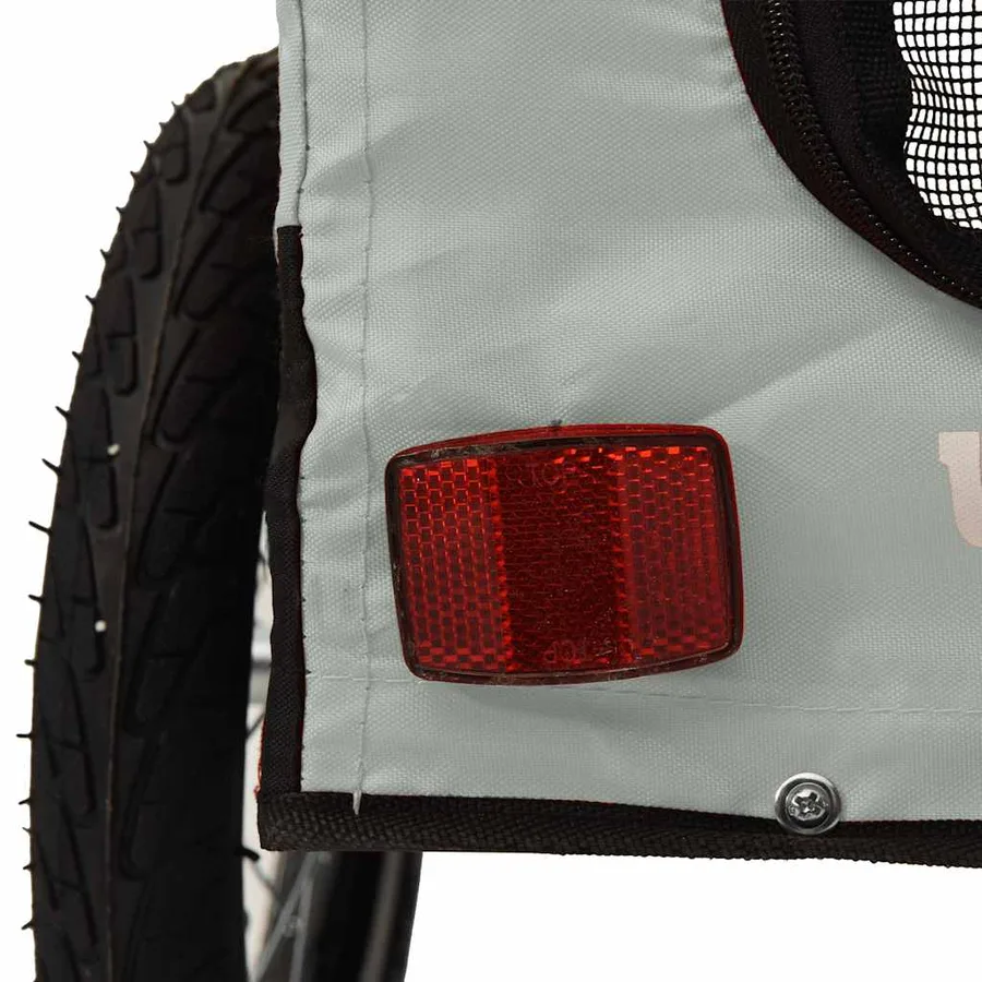 Remorque de vélo pour animaux de compagnie gris et noir - 11