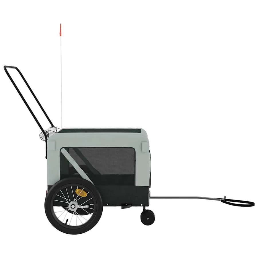 Remorque de vélo pour animaux de compagnie gris et noir - 7