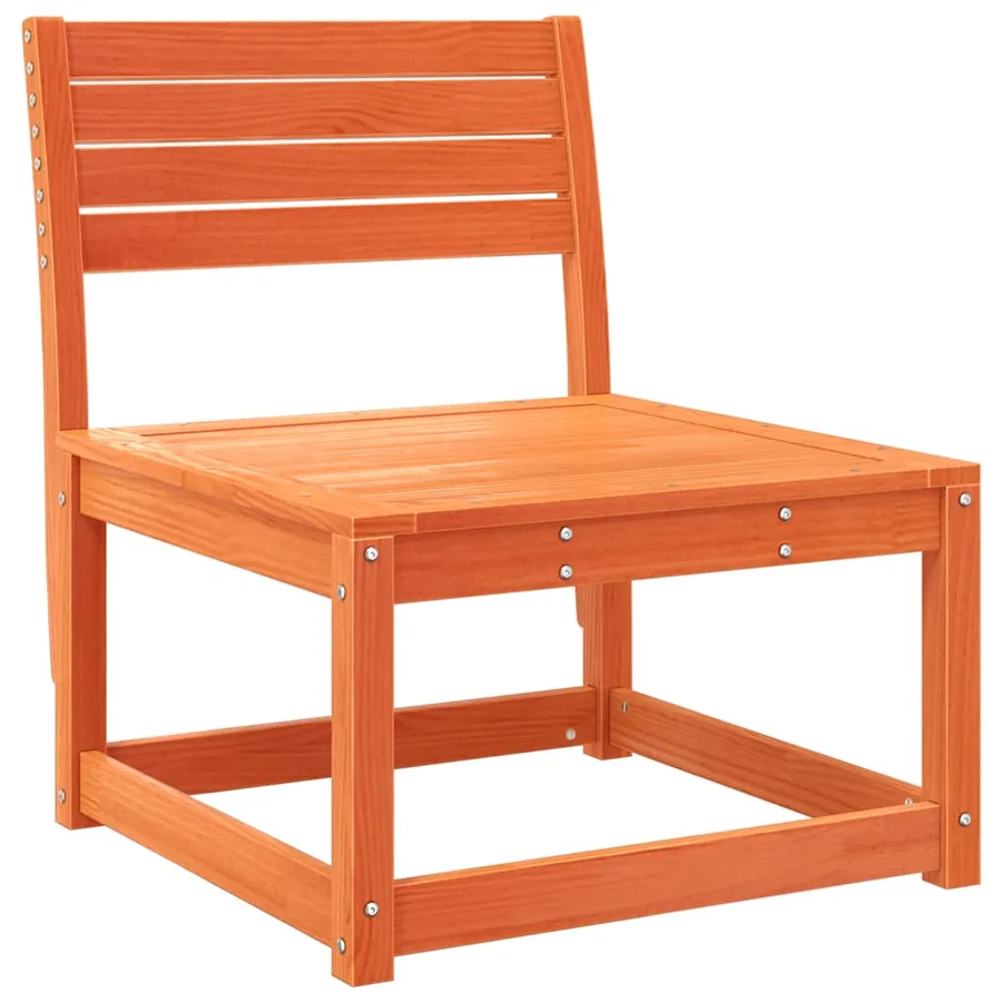 Canapé de jardin avec coussins cire marron bois pin massif - 4
