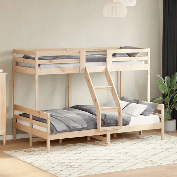 Lit superposé sans matelas 80x200/120x200 cm bois massif