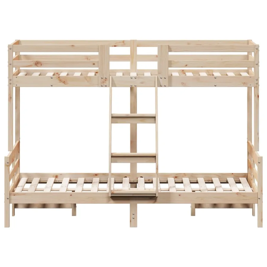 Lit superposé sans matelas 80x200/120x200 cm bois massif - 4