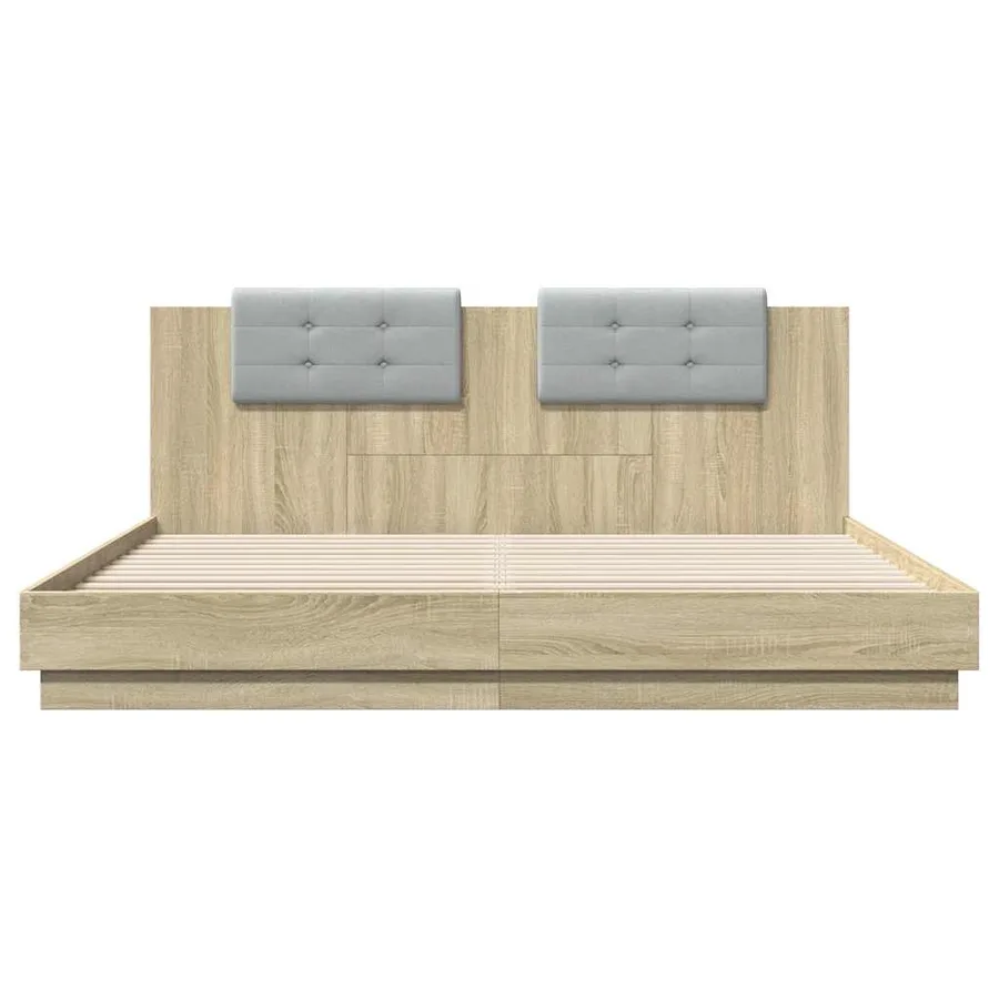 Cadre de lit avec LED sans matelas chêne sonoma 180x200 cm - 6
