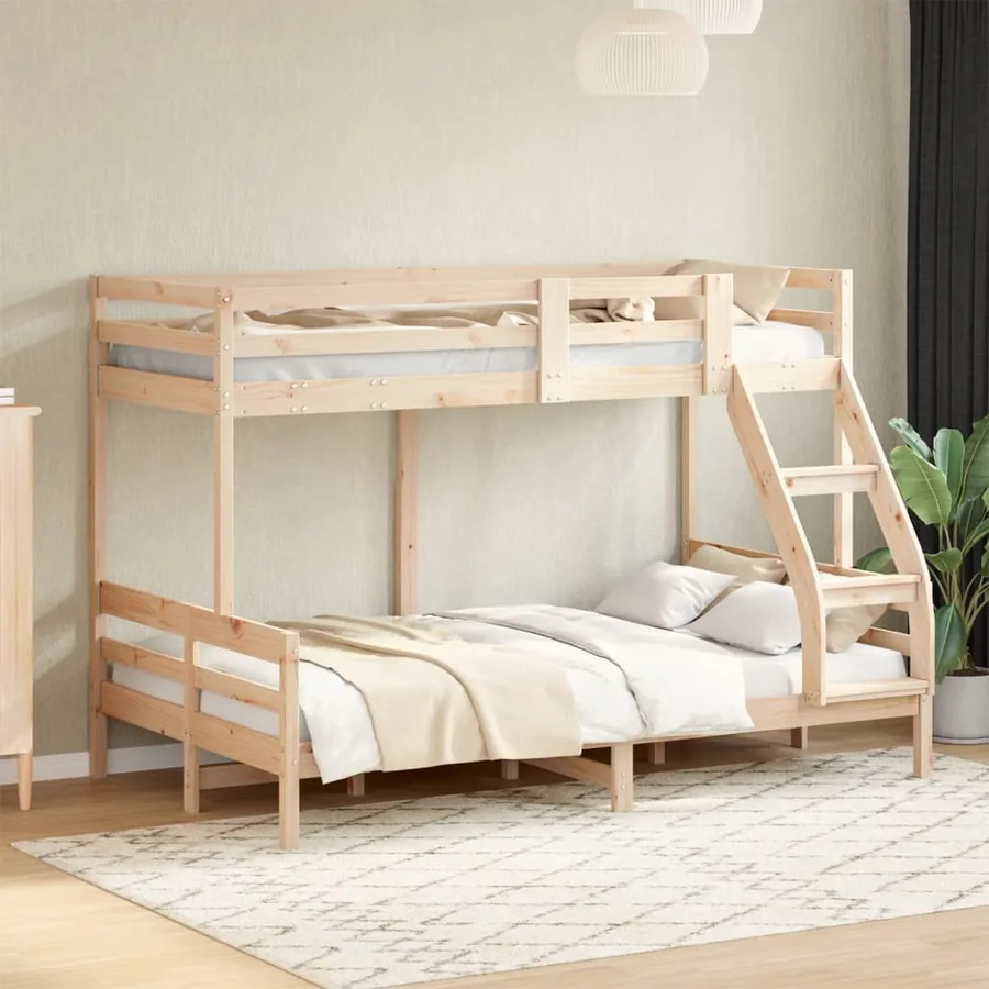 Lit superposé sans matelas 80x200/120x200 cm bois massif