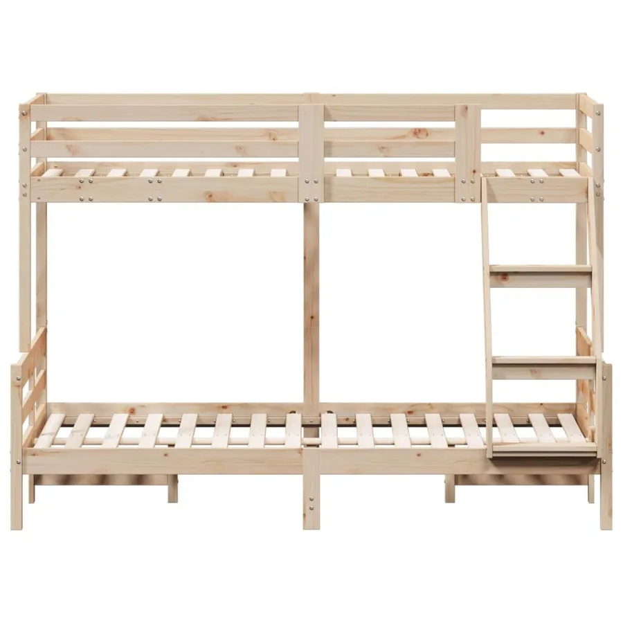Lit superposé sans matelas 80x200/120x200 cm bois massif - 4
