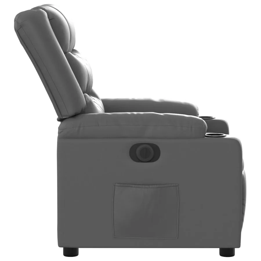 Fauteuil inclinable électrique Gris Similicuir - 10