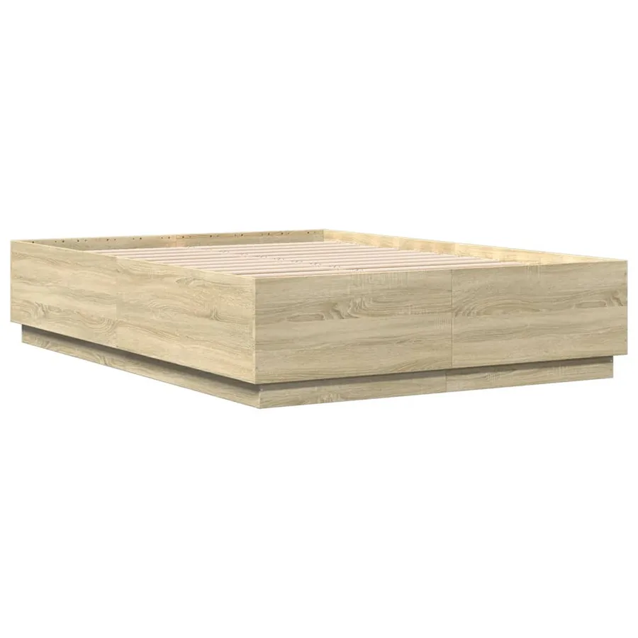 Cadre de lit sans matelas chêne sonoma 150x200 cm - 3