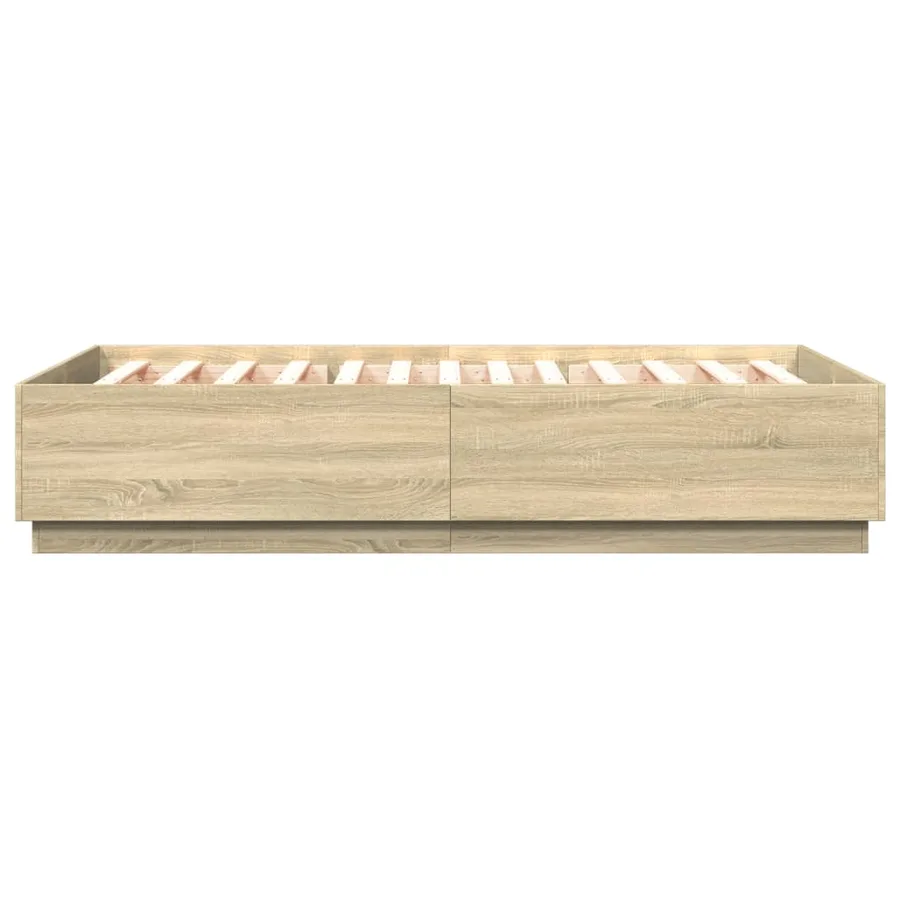Cadre de lit sans matelas chêne sonoma 150x200 cm - 5