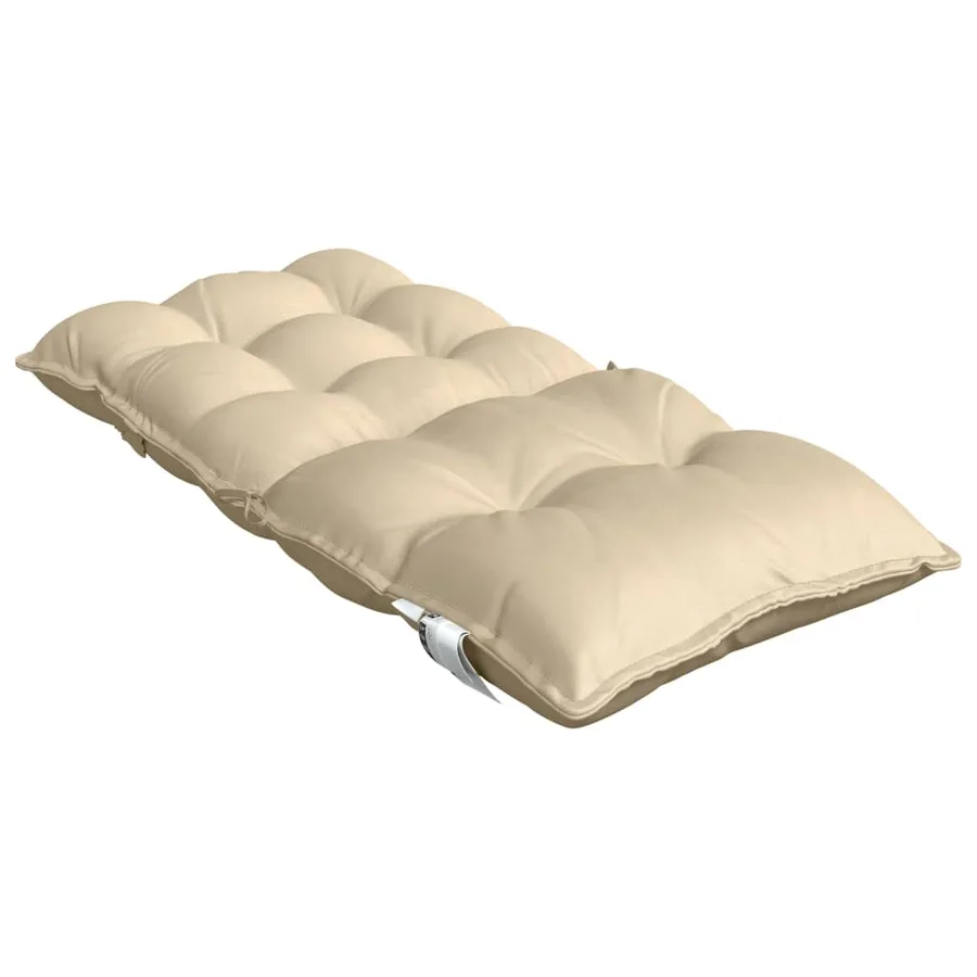Coussins de chaise à dossier bas lot de 4 beige tissu oxford - 6